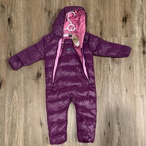 Patagonia Plum and Pink Infant Snowsuit